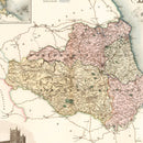 Vintage Map of Map of the County Palatine of Durham England, 1831