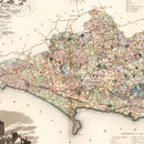 Vintage Map of Dorset England, 1829