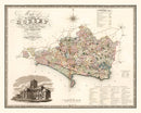 Vintage Map of Dorset England, 1829