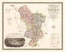 Vintage Map of Derby England, 1830