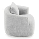 360° Swivel Barrel Sofa Chair With Throw Pillow, Upholstered Accent Chair by HouseOfZazla