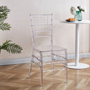 Dining Chair With Plastic Seat, Welding Chair (Set of 4) - Transparent by HouseOfZazla