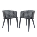 Milan Outdoor Dining Chair Set of 2 by HouseOfZazla