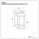Ashley - 2 Piece Nesting Table - Gold by HouseOfZazla