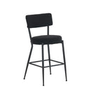 Modern Teddy Fabric Upholstered Bar Stools - Legs