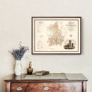 Vintage Map of Cambridge England, 1834