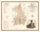Vintage Map of Cambridge England, 1834