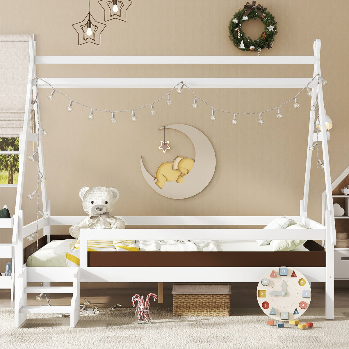 Full House Platform Bed with Stairs, photo 4 of 10