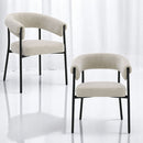 Jirina - Chenille Arm Chair (Set of 2) - Beige & Black by Unique Piece Furniture