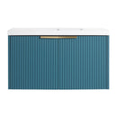 Contemporary Wall Mounted Bathroom Vanity With Resin Double Sink by HouseOfZazla
