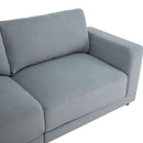 Modern Square Arm Sofa With Soft Fabric Upholstery, Deep Cushions by HouseOfZazla