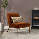 Aerin - Hammered Brass Upholstered Accent Arm Chair by HouseOfZazla