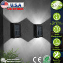 2Pcs Solar Deck Lights Outdoor 2LED Beads Waterproof Sensor Fence Stair Lamps For Patio Landscape Yard White Lighting Color