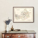 Vintage Map of Westmeath County Ireland, 1846