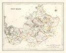 Vintage Map of Westmeath County Ireland, 1846