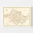 Vintage Map of Tyrone County Ireland, 1846