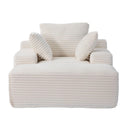 Oversized Chaise Lounge Chair Cozy Cloud Couch With 3 Throw Pillows And Wide Armrest