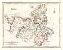 Vintage Map of Sligo County Ireland, 1846
