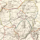 Vintage Map of Queens County Ireland, 1846