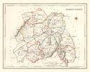 Vintage Map of Queens County Ireland, 1846