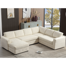 110.75" Sectional Sofa with Chaise Storage