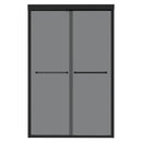Double Sliding Glass Shower Door 8Mm Tempered Glass With Stainless Steel Frame - Matte Black