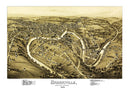 Vintage Map of Brookville, Pennsylvania 1895