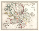 Vintage Map of Mayo County Ireland, 1846