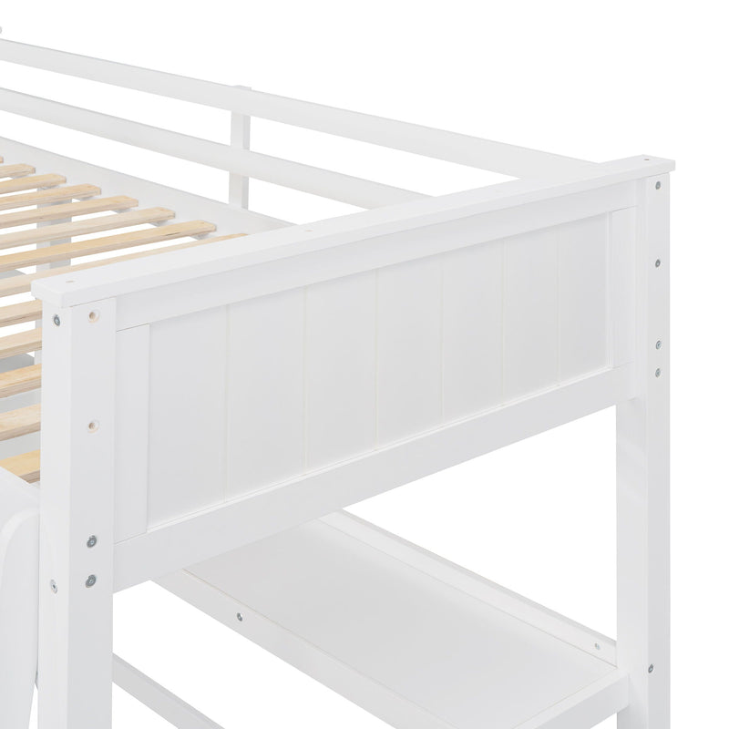 Loft Bed With Drawers With Desk And Shelves, photo 10 of 17