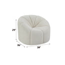 Osmash - Teddy Sherpa Chair With Swivel - White by HouseOfZazla