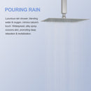 Modern 10" Square Rainfall Shower Head & Stainless Steel Wall Or Ceiling Mount Luxury Spa Shower Panel