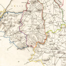 Vintage Map of Londonderry County Ireland, 1846