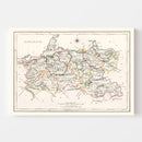 Vintage Map of Limerick County Ireland, 1846