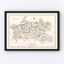 Vintage Map of Limerick County Ireland, 1846