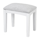 Elegant Makeup Vanity Desk With Adjustable Mirror And Storage And Construction - White by HouseOfZazla