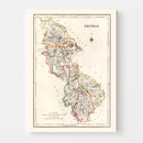 Vintage Map of Leitrim County Ireland, 1846