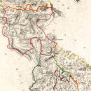 Vintage Map of Leitrim County Ireland, 1846