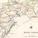 Vintage Map of Kings County Ireland, 1846