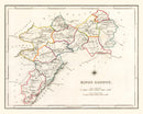 Vintage Map of Kings County Ireland, 1846