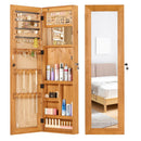 Jewelry Armoire Organizer With Full Length Mirror, Wall Mounted Lockable Cabinet With LED Light by Unique Piece Furniture
