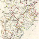 Vintage Map of Kildare County Ireland, 1846