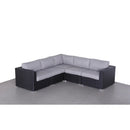 Luxurious Wicker Patio Sectional With Weather Resistant Sunbrella Cushions by HouseOfZazla