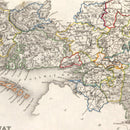 Vintage Map of Galway County Ireland, 1846