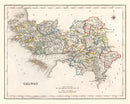Vintage Map of Galway County Ireland, 1846