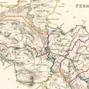 Vintage Map of Fermanagh County Ireland, 1846