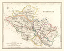 Vintage Map of Fermanagh County Ireland, 1846