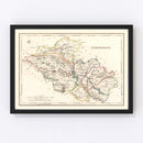 Vintage Map of Fermanagh County Ireland, 1846