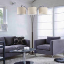 81"H ESPRESSO TRIPLE SHADE FLOOR LAMP (3.65/43.20)