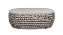 Willow - Oval Woven Patio Coffee Table, Wicker Frame by HouseOfZazla