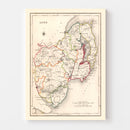 Vintage Map of Down County Ireland, 1846